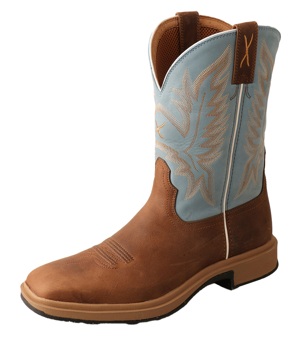 Twisted X 11" UltraLite X Boot - Ginger & Sky Blue (MUL0003)