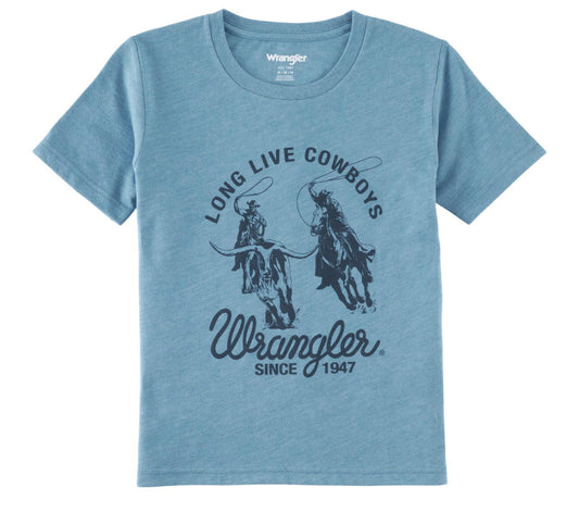 Wrangler® Boys T-Shirt - Medium Blue Heather (9271)