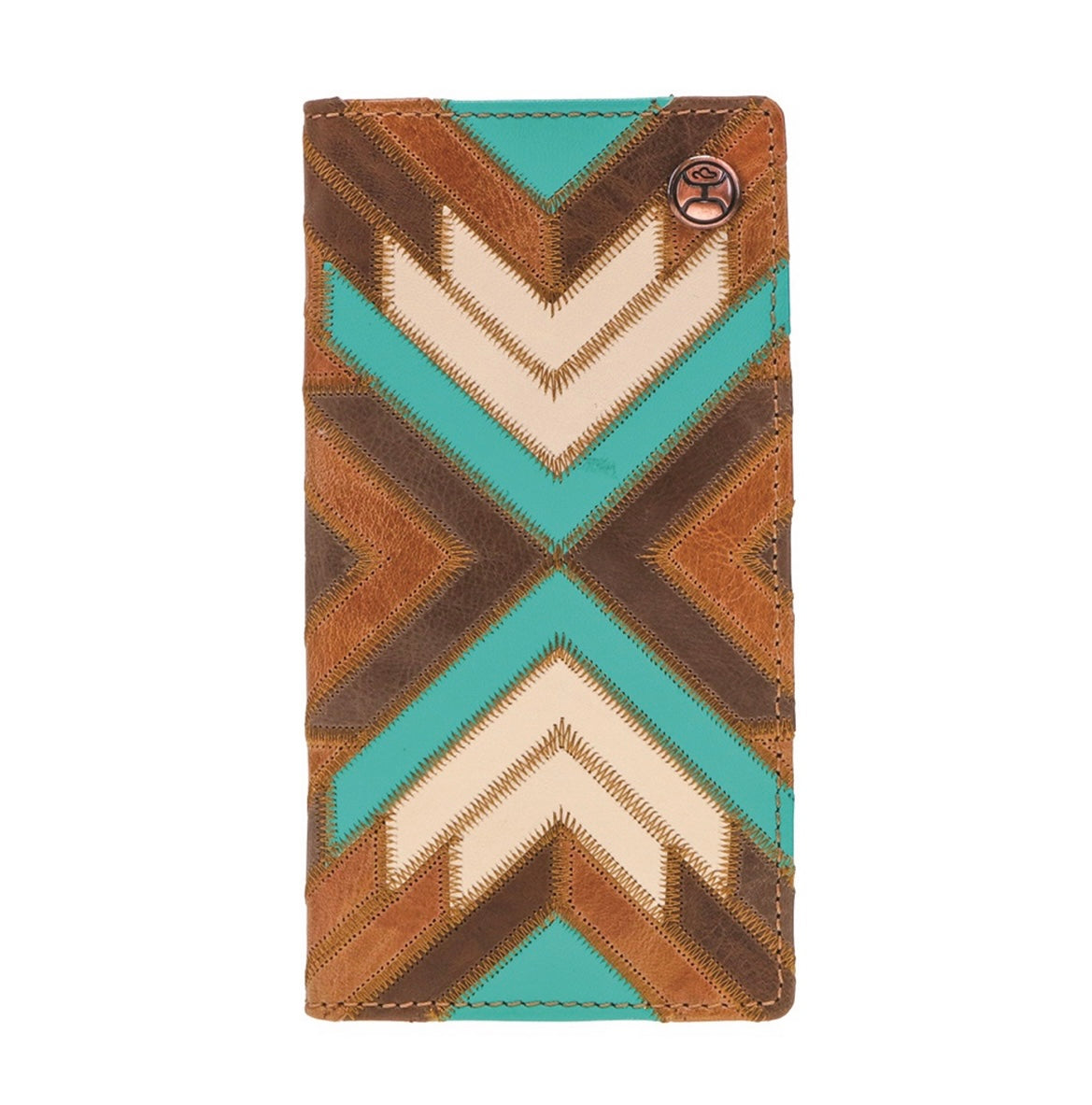 Hooey Patchwork Rodeo Wallet Turquoise (HW007)