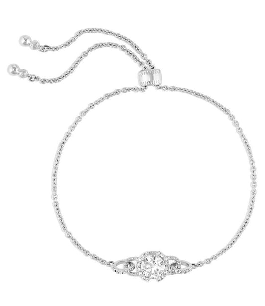 Lock and Key Crystal Bolo Bracelet (BC5519)