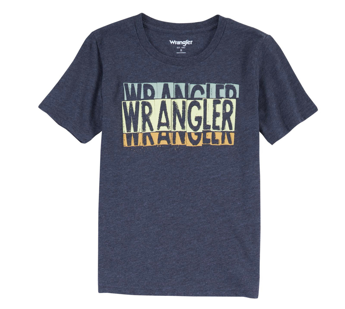 Wrangler Boys Short Sleeve T-Shirt - Charcoal Heather