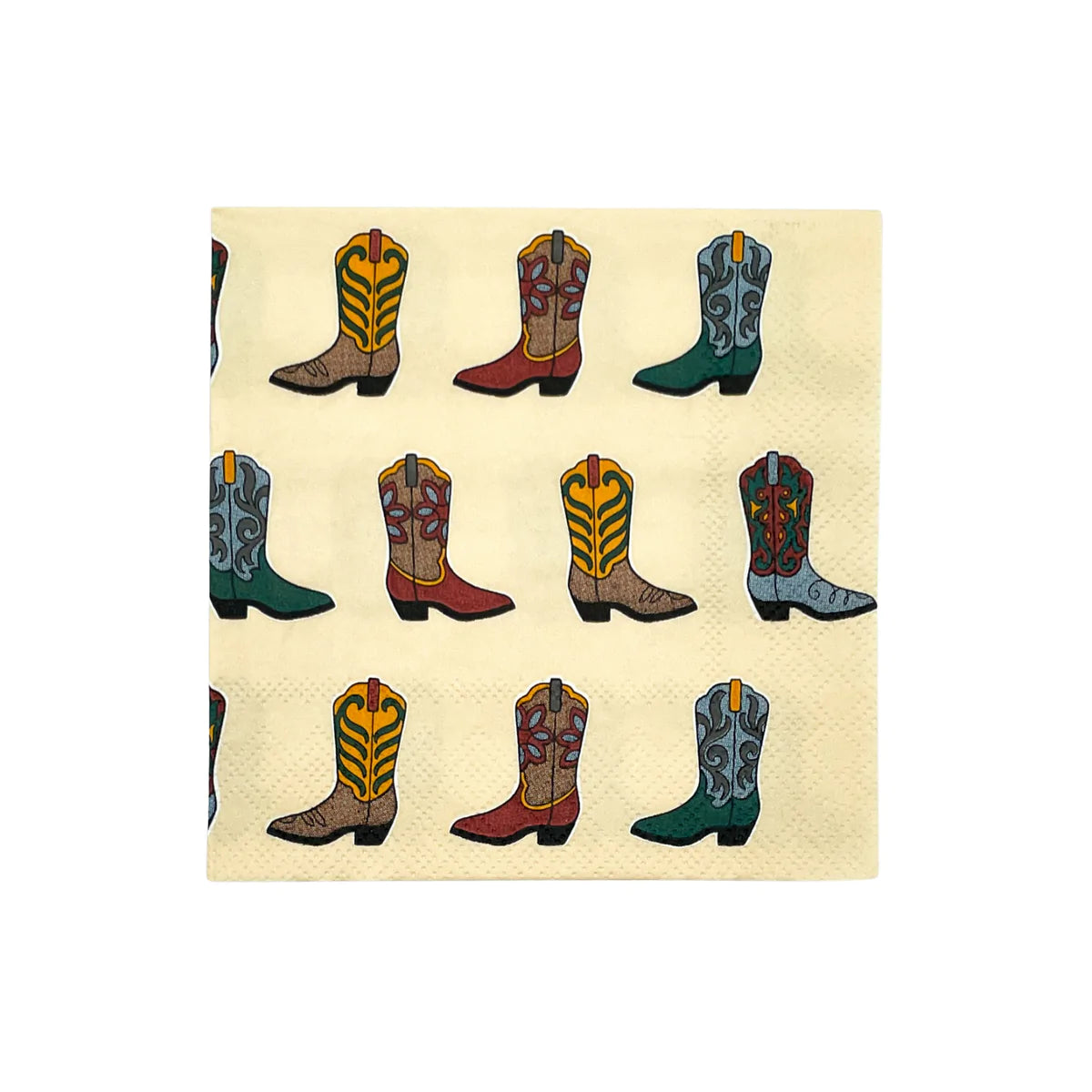 Vintage Boots Cocktail Napkins (Set of 20)