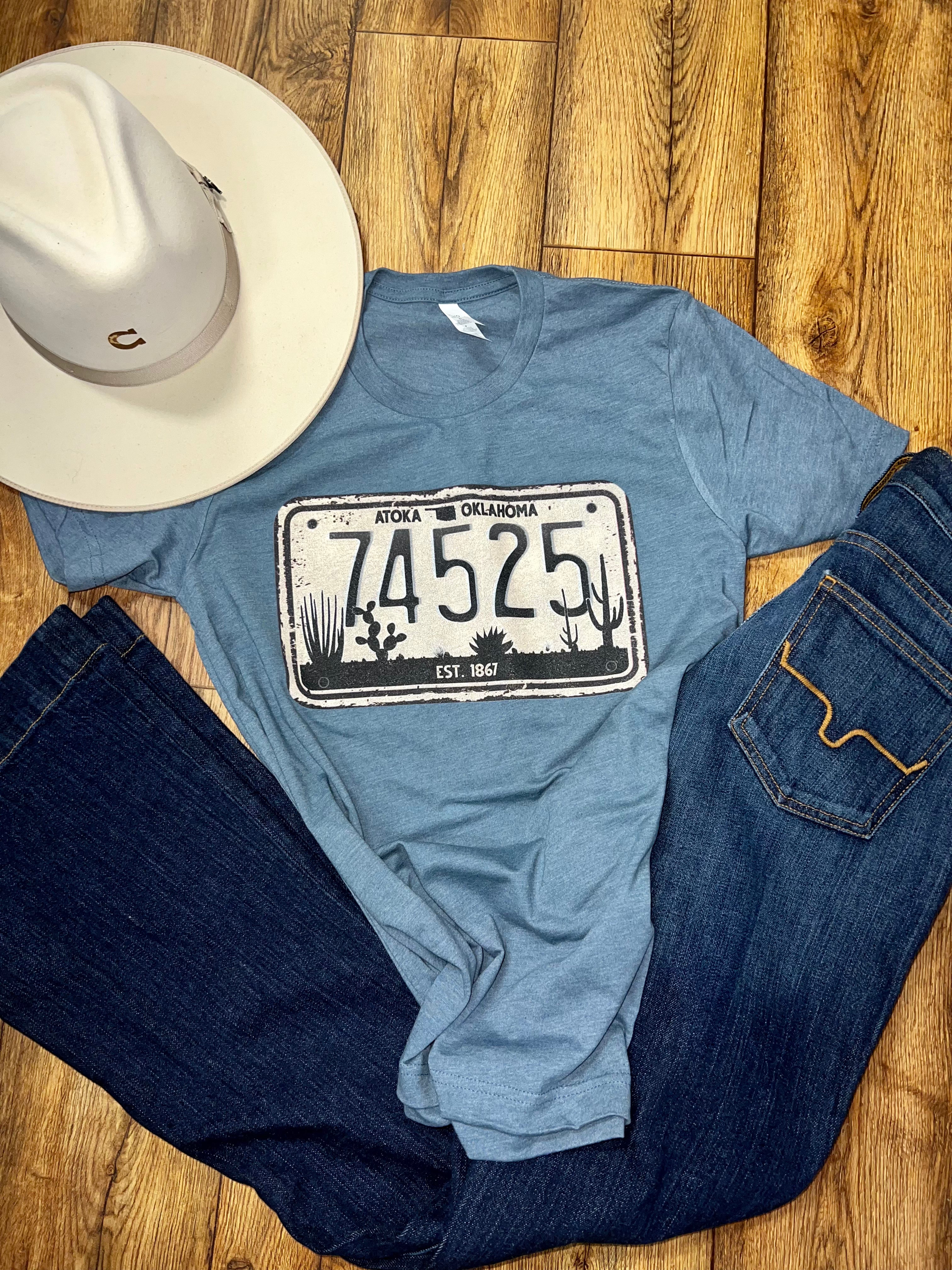 Atoka Zip License Plate Tee