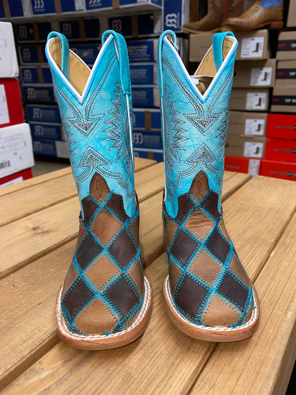 Horsepower Kids Turquoise Patchwork (1055)