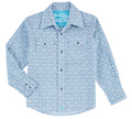 Wrangler Boys 20X® Advanced Comfort Long Sleeve Shirt - Blue