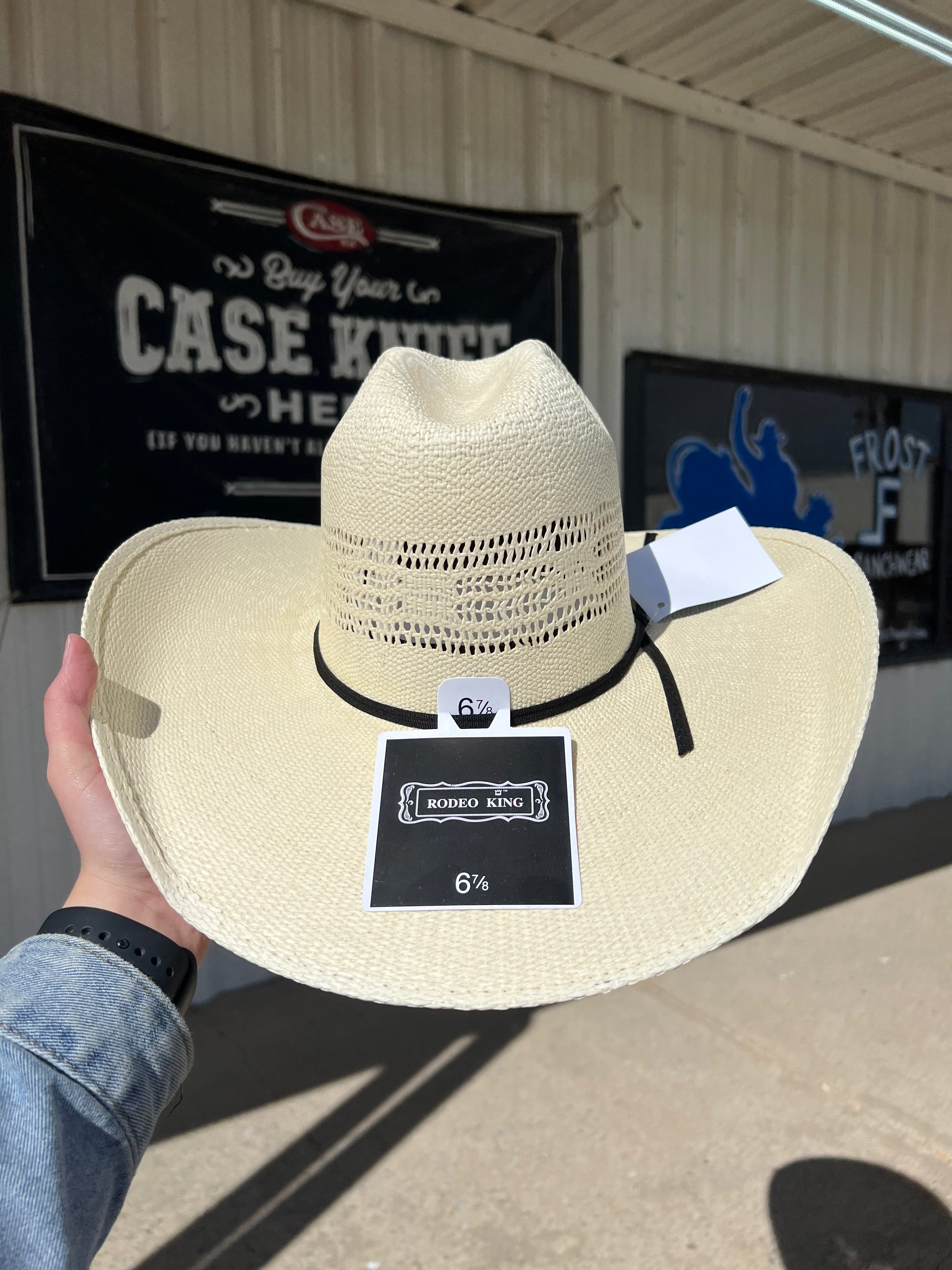 Rodeo King Quenten Heavy Duty Bangora Natural Straw Hat