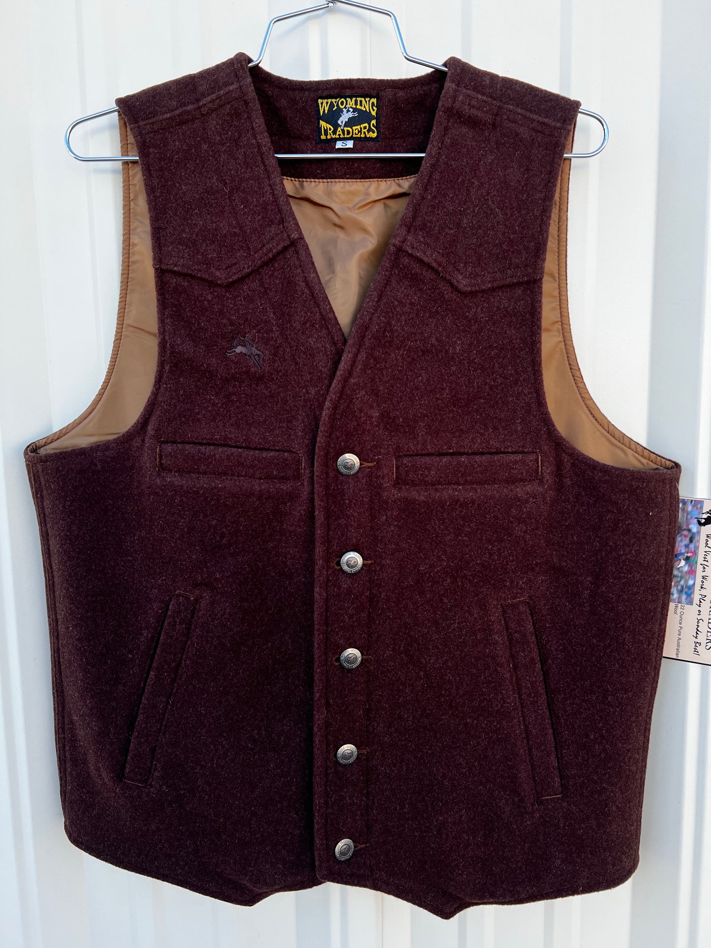 Men’s Wyoming Brown Wool Vest