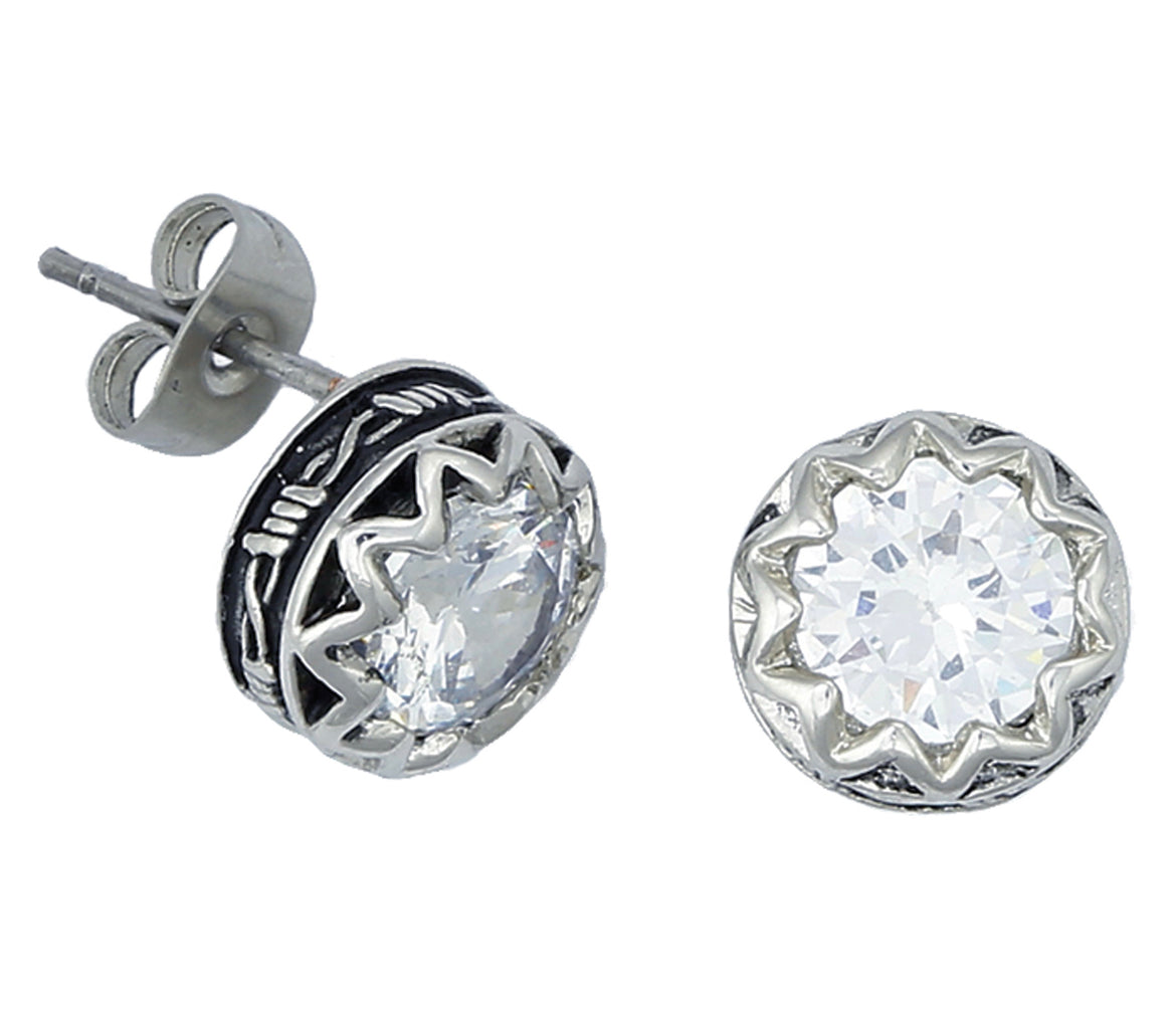 Crystal Barbed Wire Stud Earrings