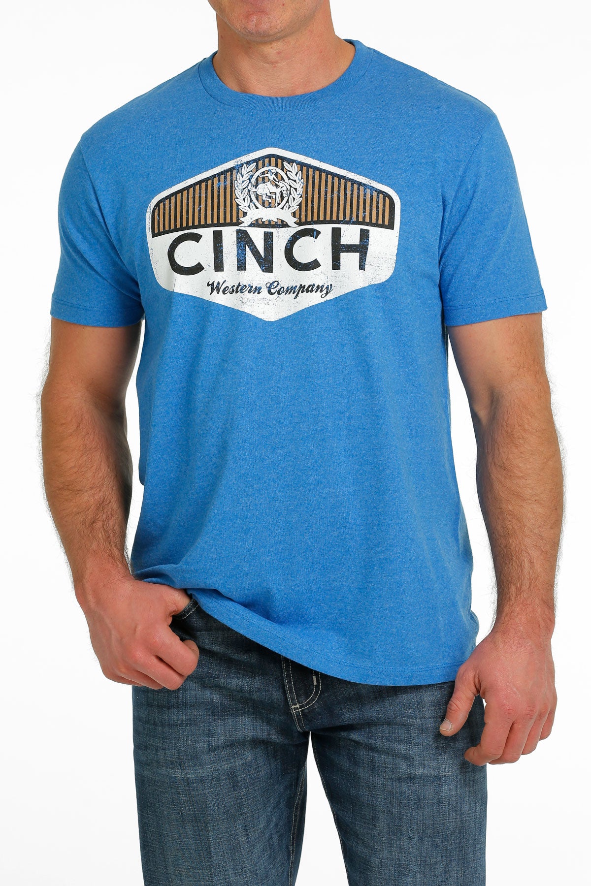 Men’s Cinch Blue Logo Tee