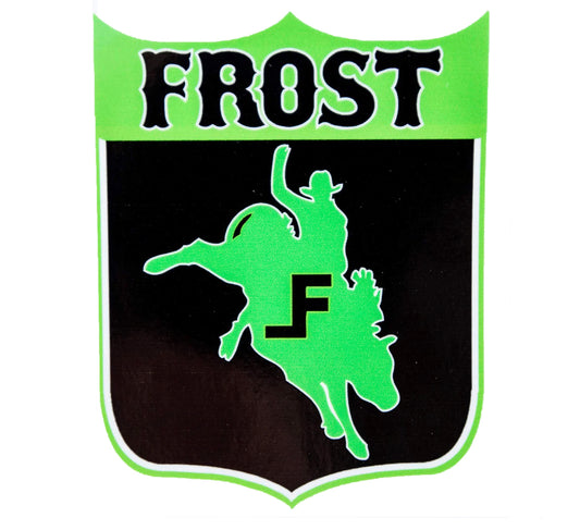 Lane Frost BADGE STICKER-LIME GREEN