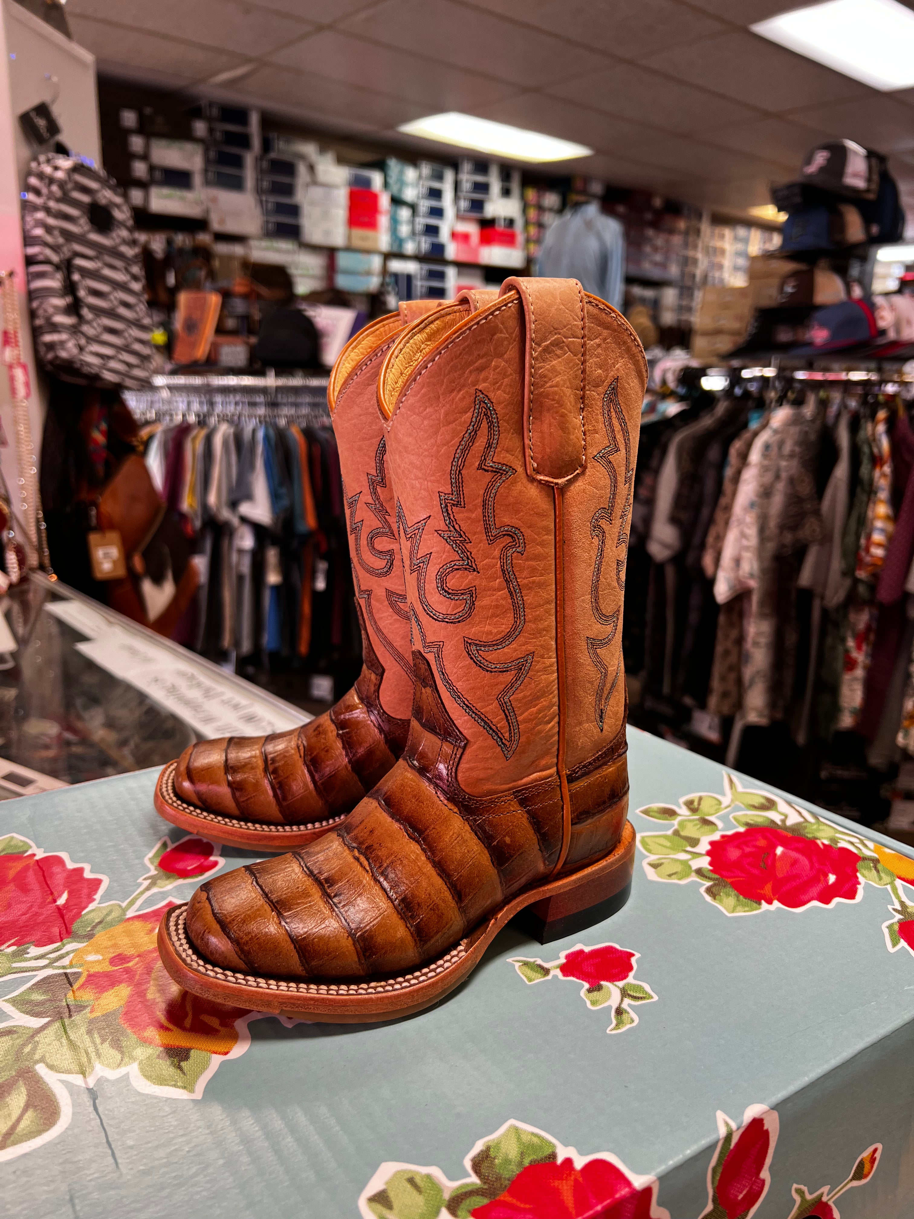 Macie Bean Caiman Print Boots (MK9158)