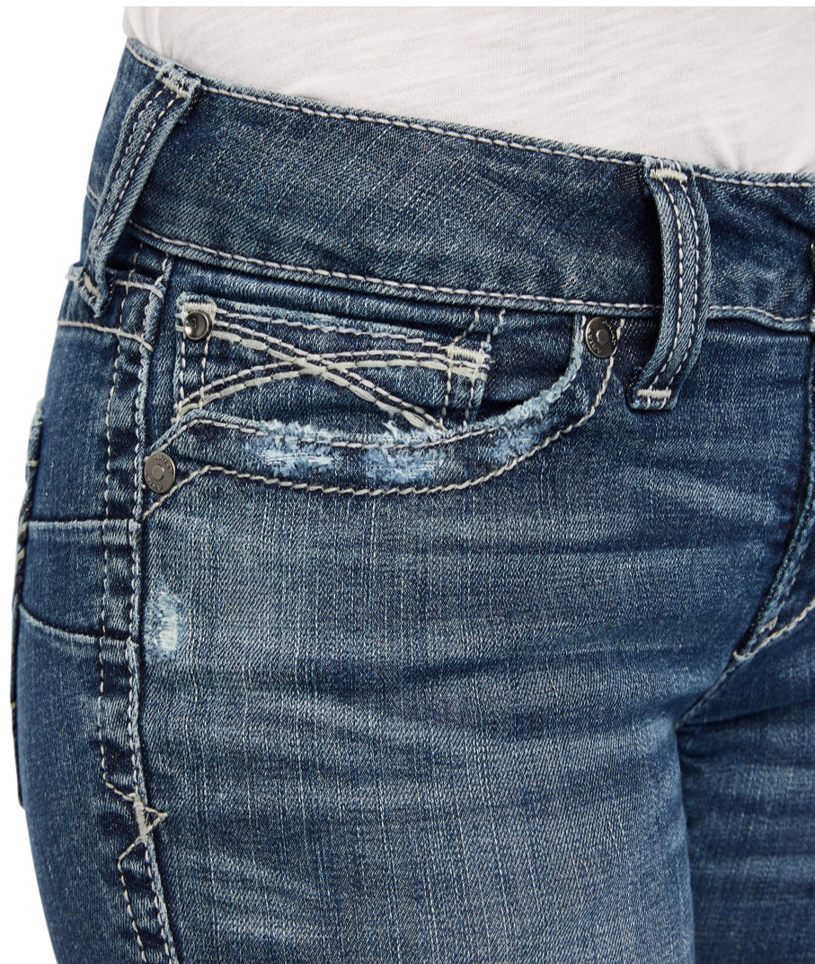 Ariat Women’s R.E.A.L. Mid Rise Raquel Boot Cut Jean (1061)