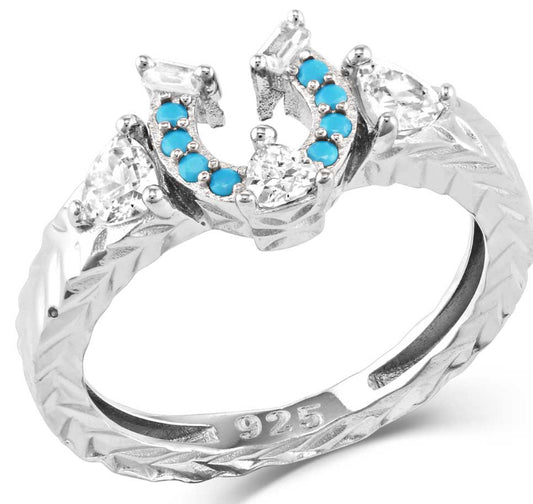 Luck Defined Crystal Turquoise Ring (rg5511)