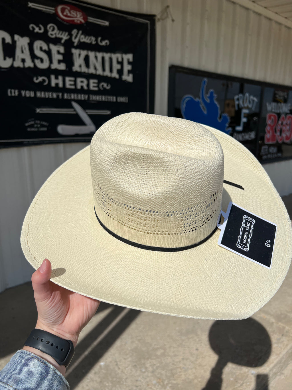 Rodeo King Quenten Heavy Duty Bangora Natural Straw Hat