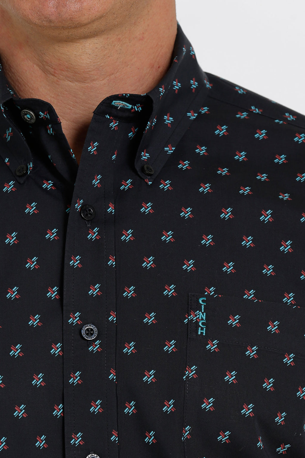 Cinch MEN'S MODERN FIT BUTTON-DOWN WESTERN SHIRT - NAVY