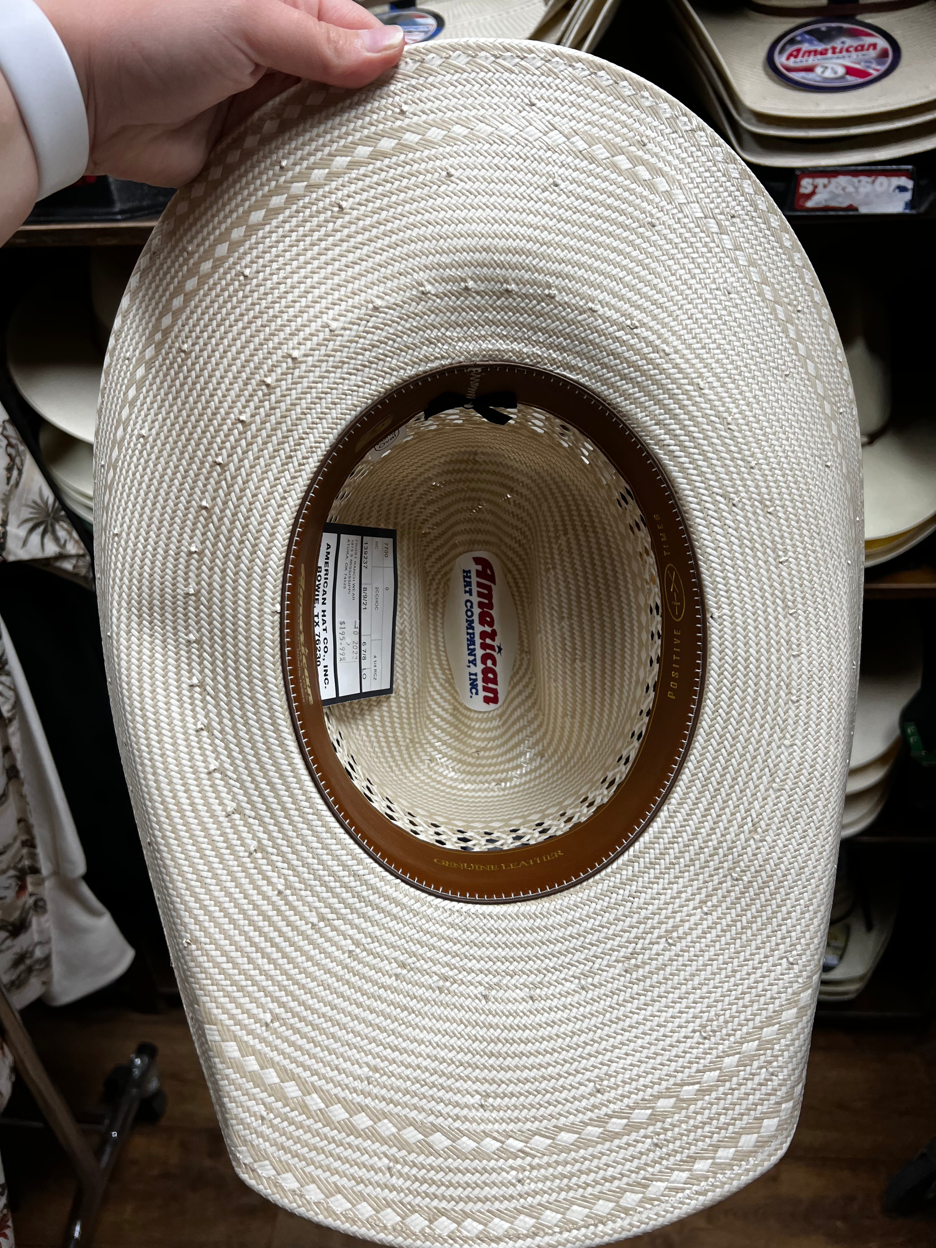 American 2C Whiskey Straw Hat (7700)