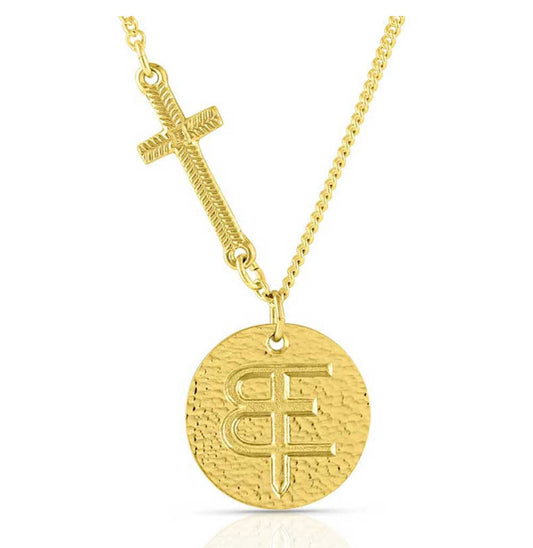 Montana Silversmiths Everlasting Faith Warrior Collections Gold Necklace