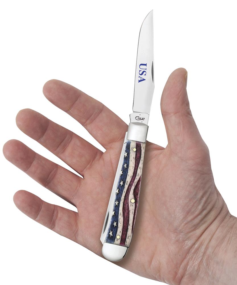 Star Spangled Embellished Smooth Natural Bone Trapper(64132)