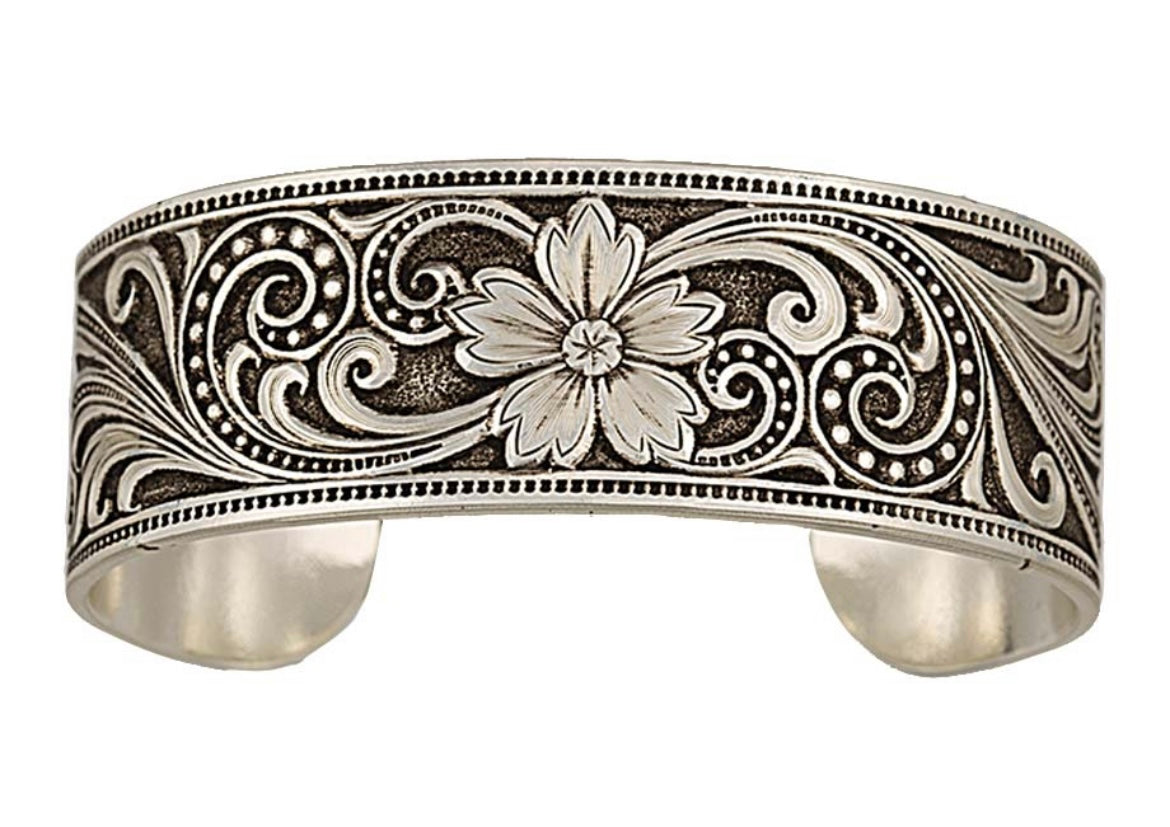 Western Lace Whisper Garden Cuff Bracelet