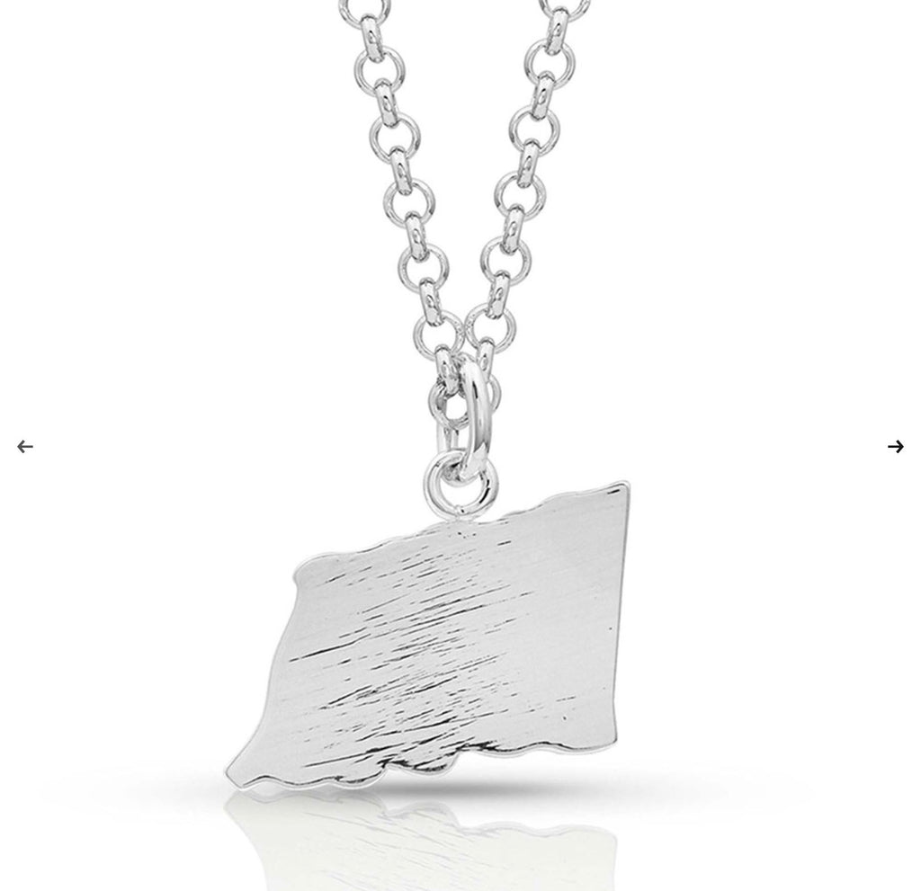 I Stand Behind the Thin Blue Line Flag Necklace NC4085TBL