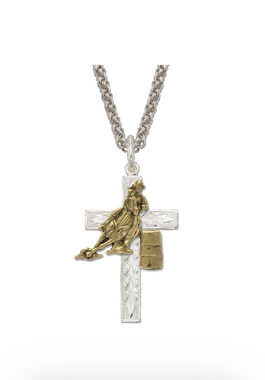 Barrel Racer Cross Necklace (NC45)