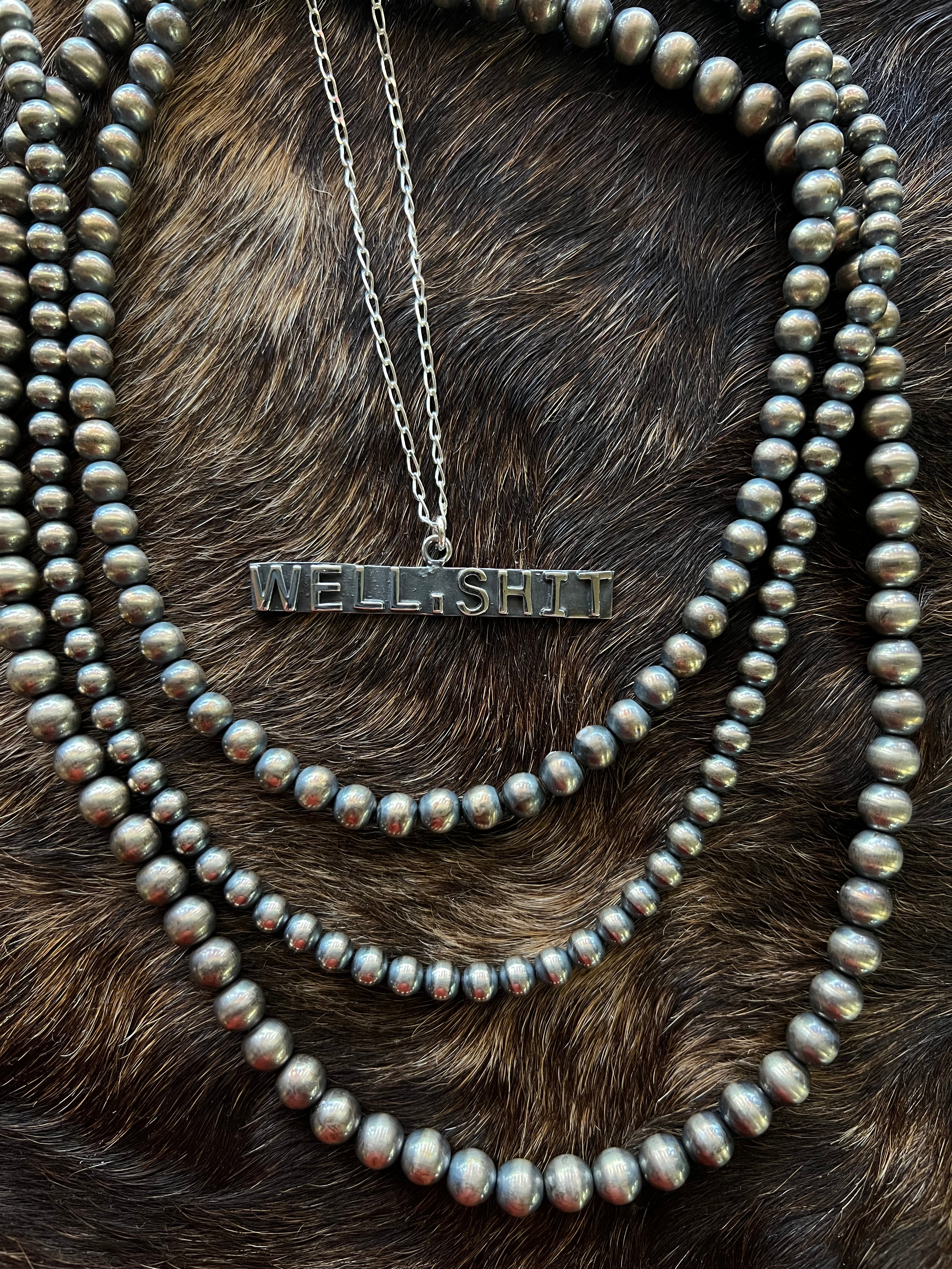 Well Shit Bar Necklace