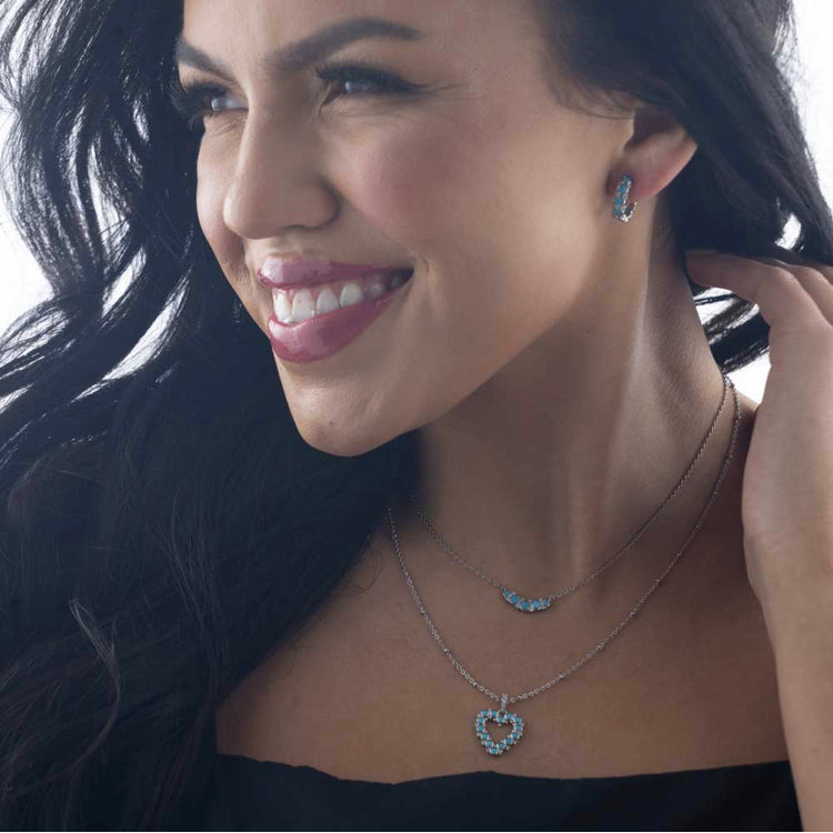 Blue Moon Crystal Earrings (er5509)