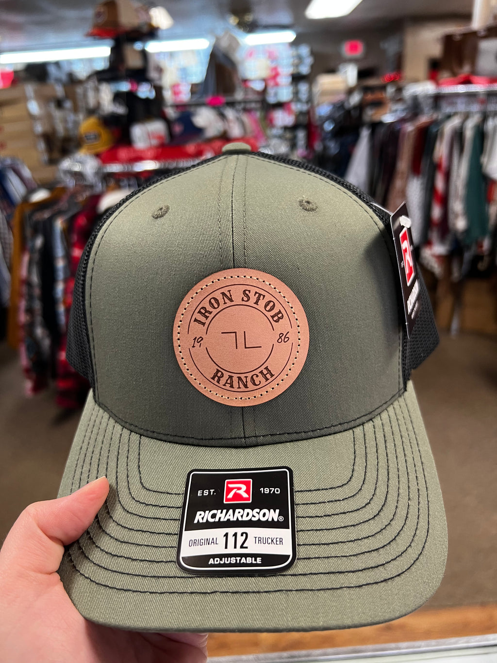 Iron Stob Ranch Leather Patch Cap