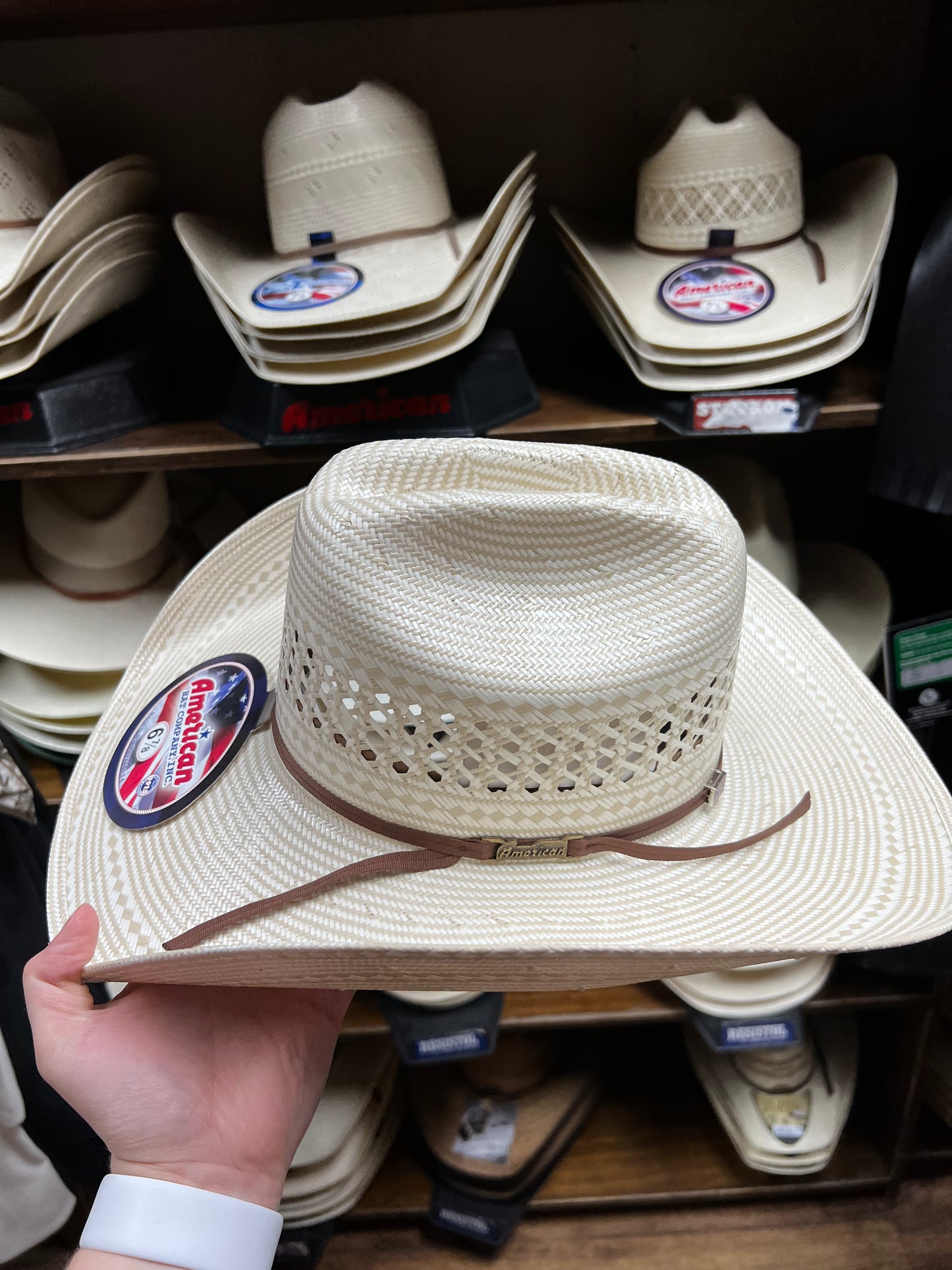 American 2C Whiskey Straw Hat (7700)