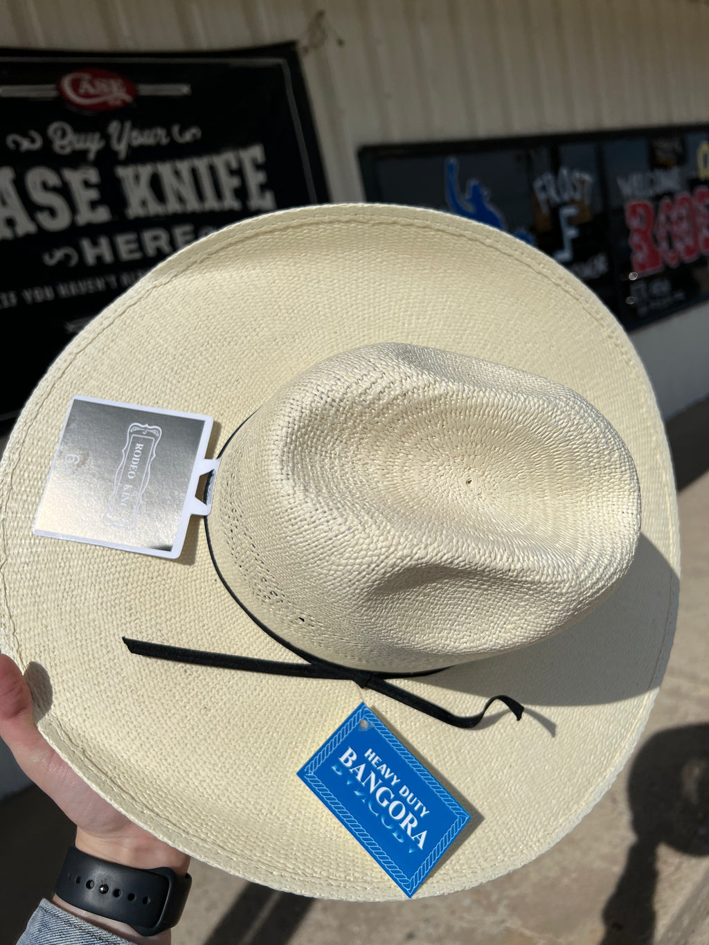 Rodeo King Quenten Heavy Duty Bangora Natural Straw Hat