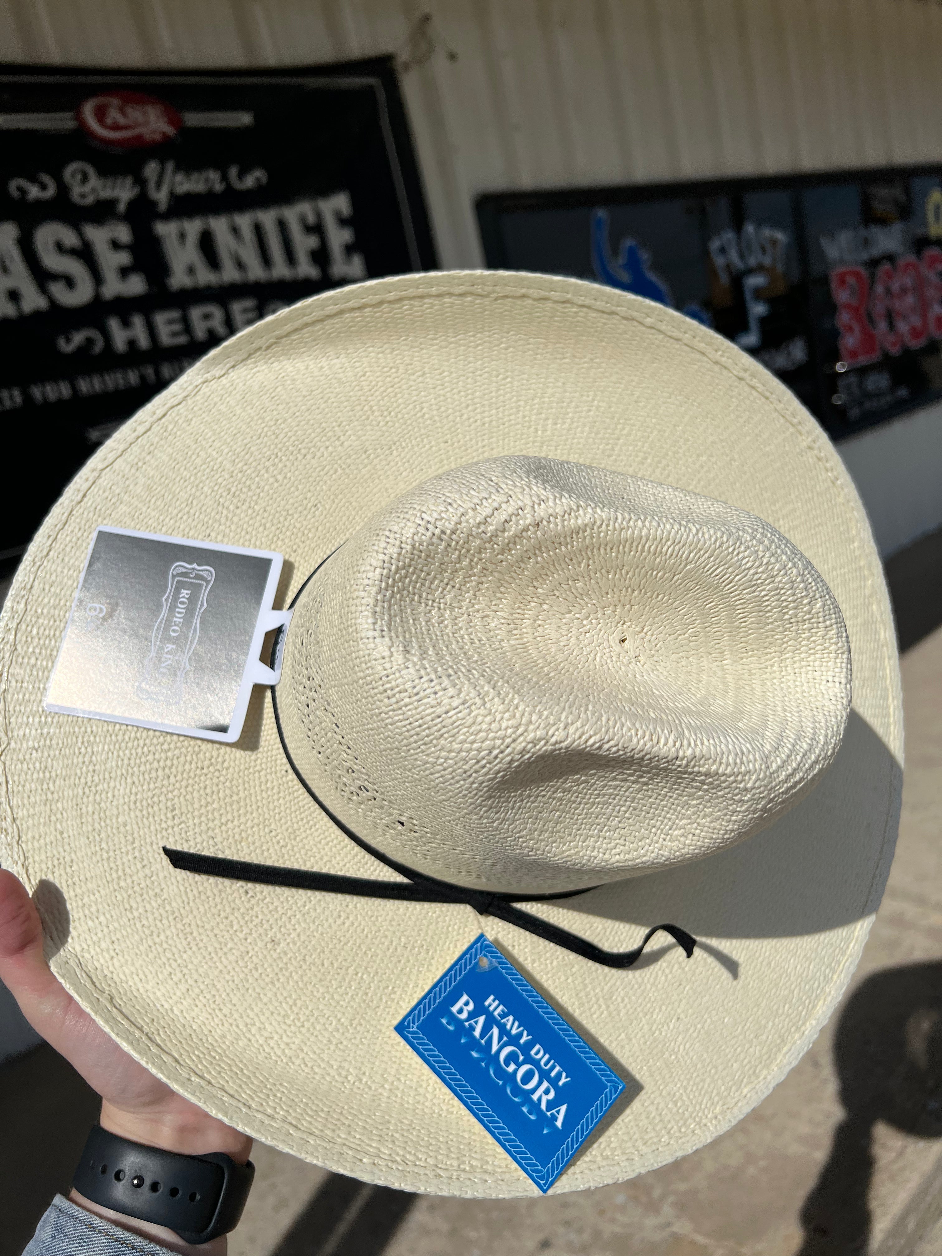 Rodeo King Quenten Heavy Duty Bangora Natural Straw Hat