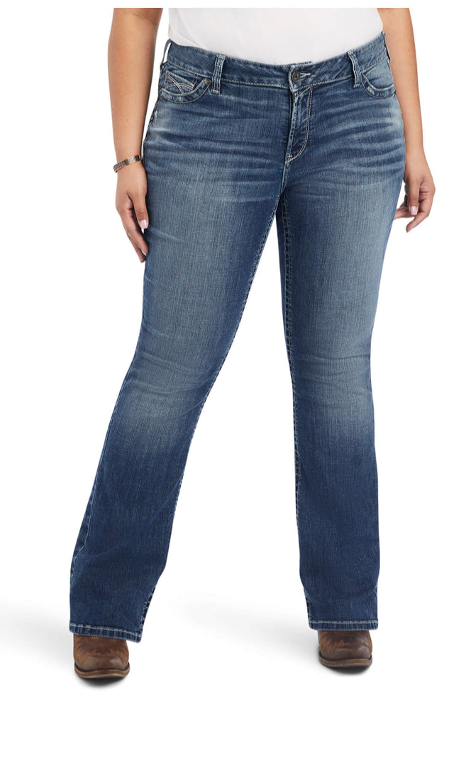 Ariat Women’s R.E.A.L. Mid Rise Raquel Boot Cut Jean (1061)