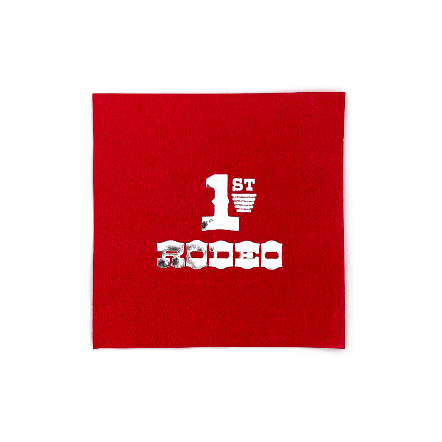 Red 1st Rodeo Cocktail Napkins (Set of 20)