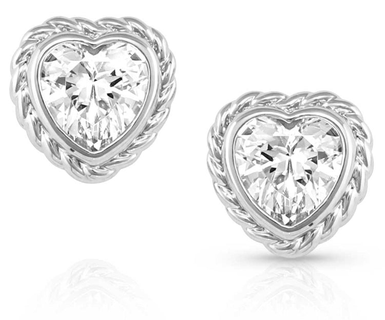 Crystal Heartstring Heart Earrings   9er5510)