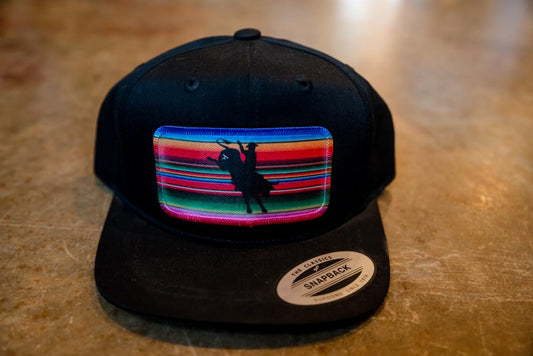 THE TWISTED FILLY CLOTHING CO. Serape Bucking Bull - Toddler Snapback Hat - Black