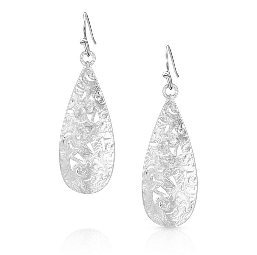 Dancing Teardrop Filigree Earrings
