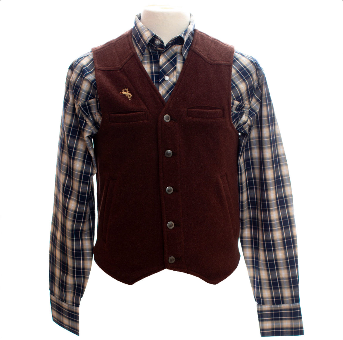 Men’s Wyoming Brown Wool Vest