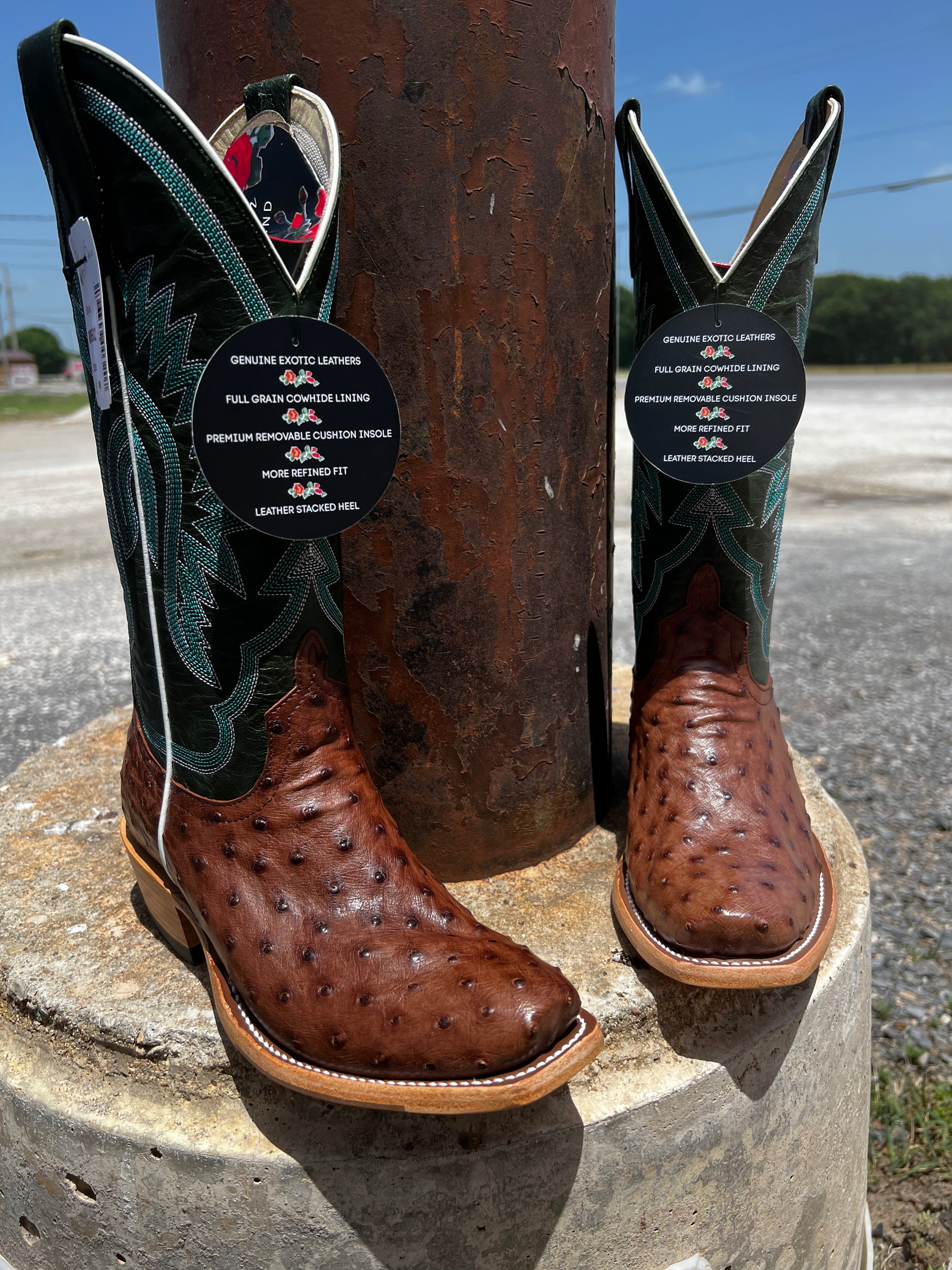 Macie Bean Top Hand Kango Tobac Full Quill Ostrich (M9502)