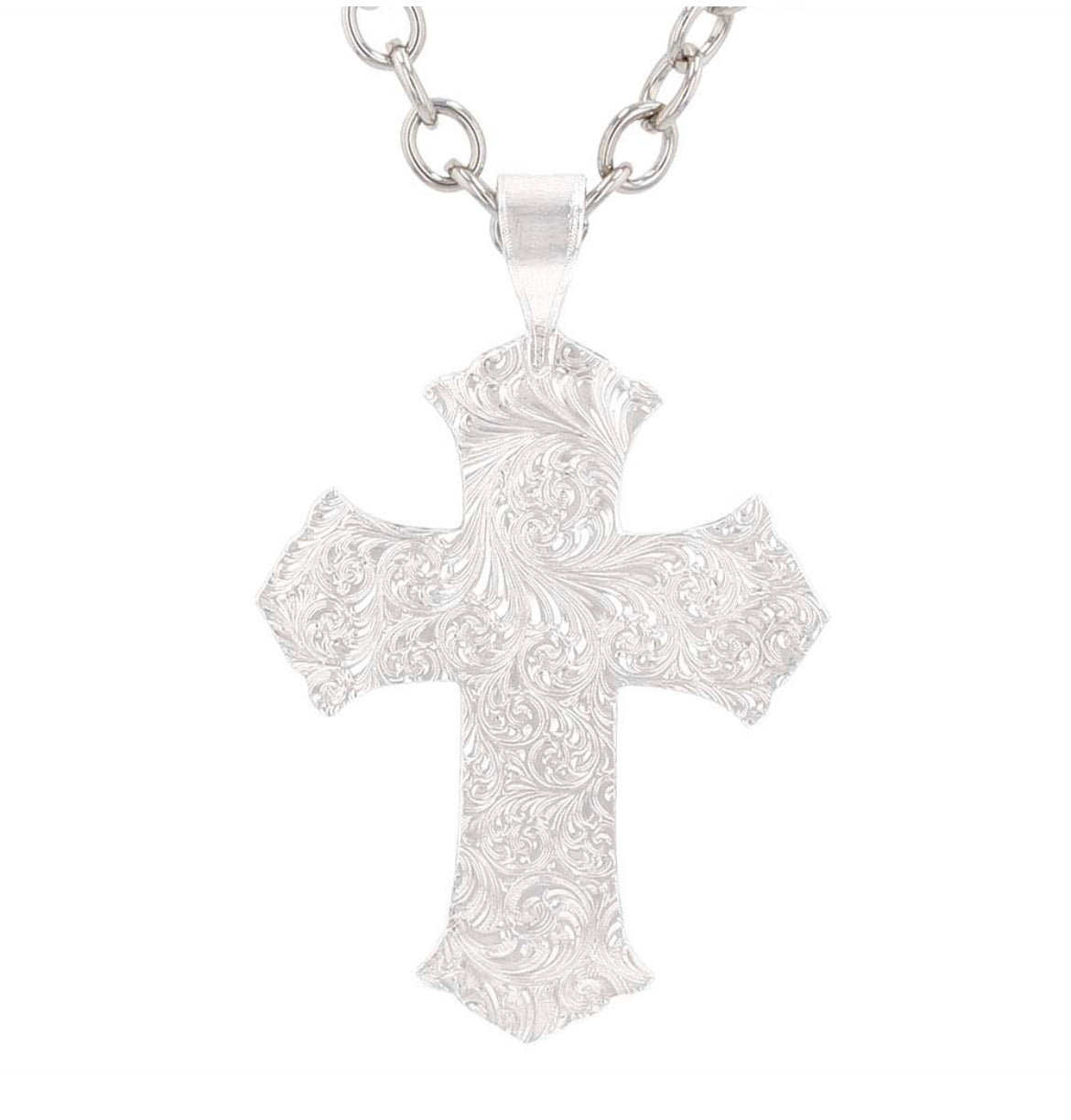 Montana Silversmiths Antiqued Floral Cross Necklace