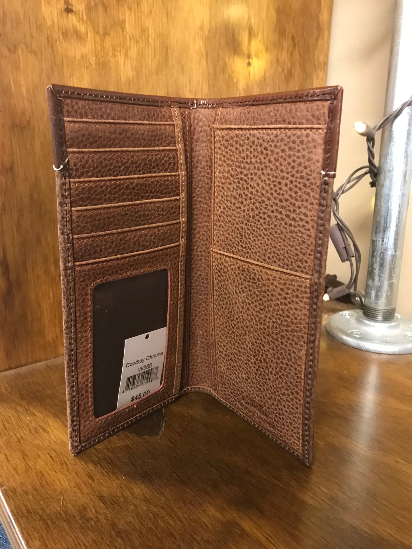 Cowboy Chrome Basketweave & Concho Bifold Wallet (W565)