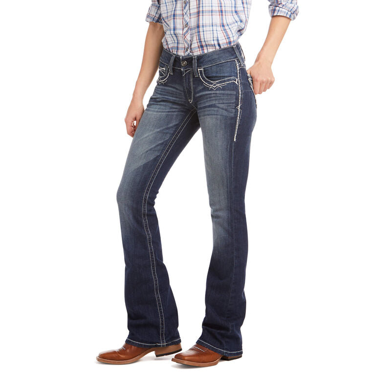 Ariat R.E.A.L. Mid Rise Stretch Entwined Boot Cut Jean (7510)