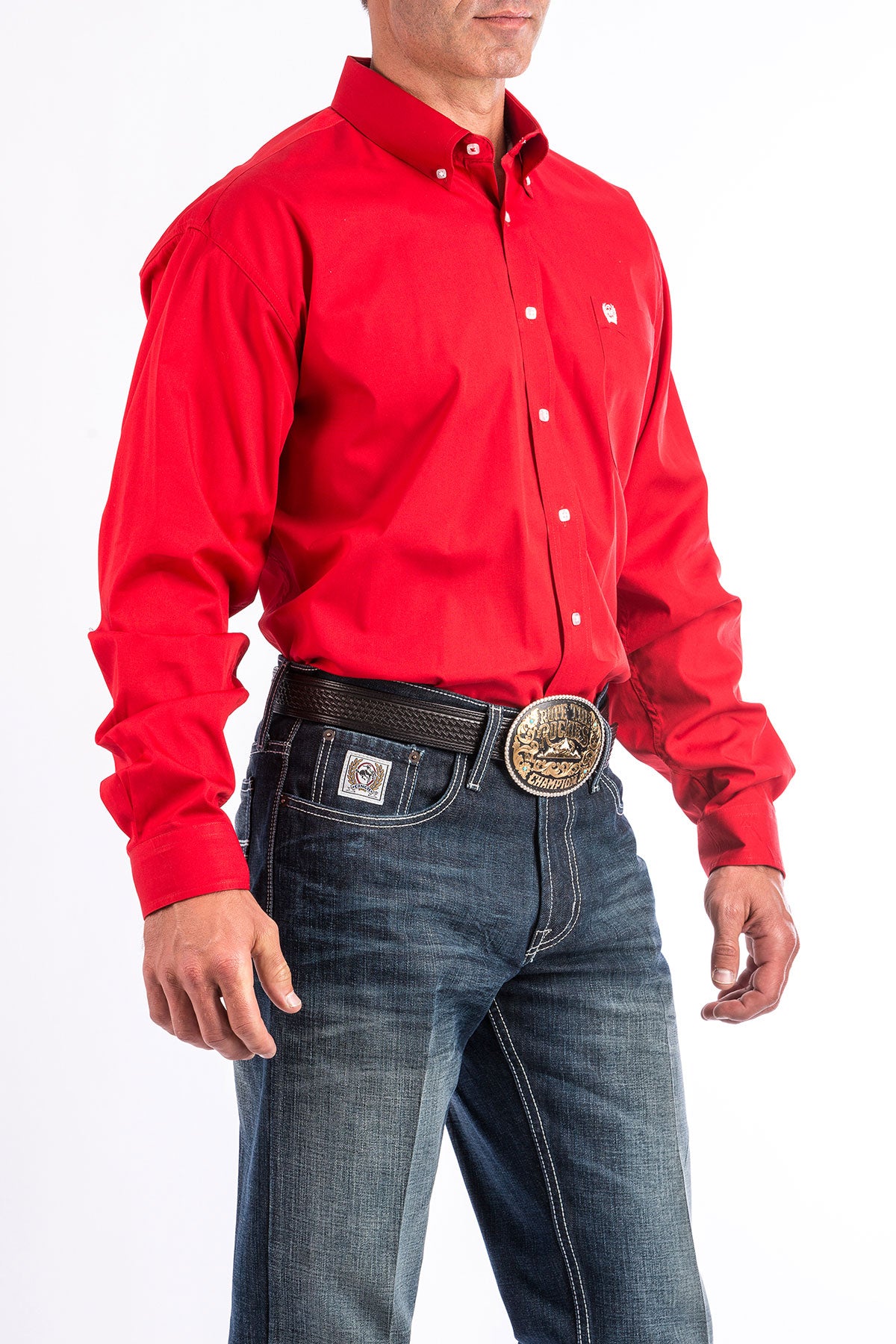 Cinch Men’s Solid Red Shirt