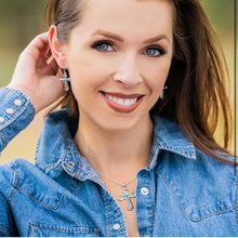 Load image into Gallery viewer, Montana Silversmiths Cathedral Silver Cross Earrings (er5125)
