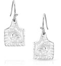 Chiseled Cow Tag Earrings (er5398)