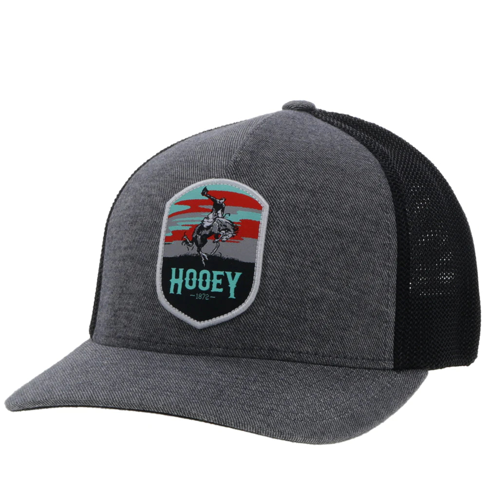 Hooey Cheyenne Flexfit Grey/Black Cap
