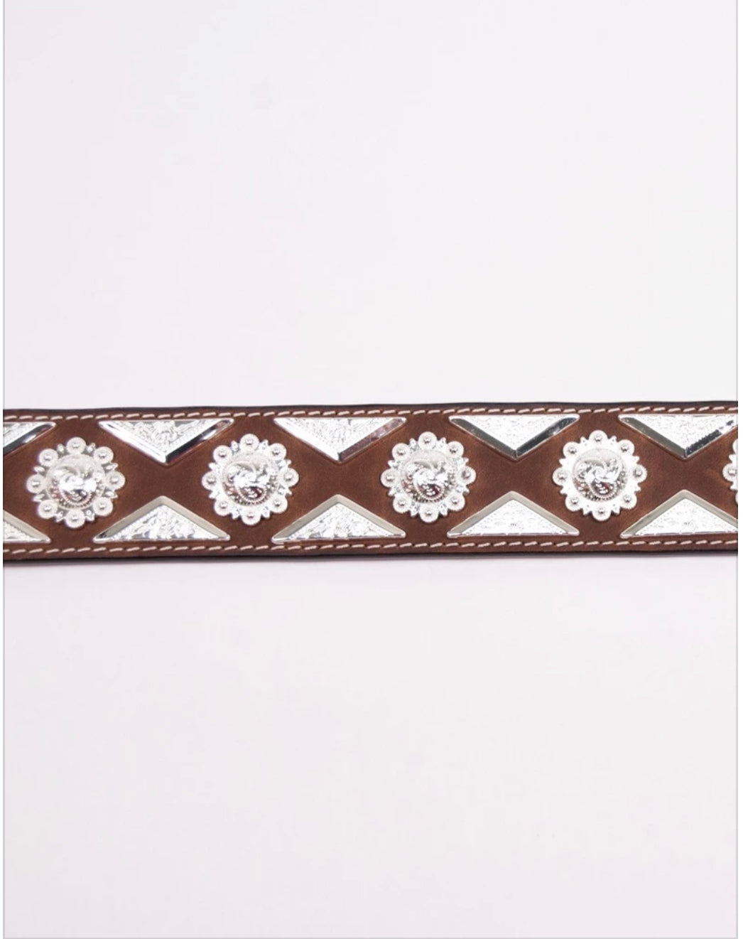 Cowboy Chrome KID'S BELT WITH HALF DIAMOND & BERRY CONCHOS & BASKET TOOLING (825)