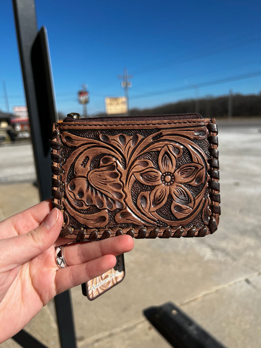 Leather Single Pocket Clutch