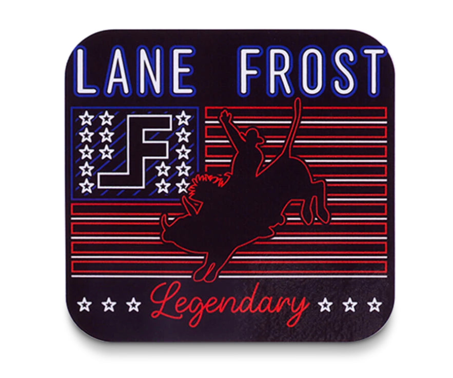 Lane Frost NEON PATRIOT STICKER