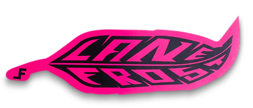 Lane Frost FEATHER STICKER-PINK