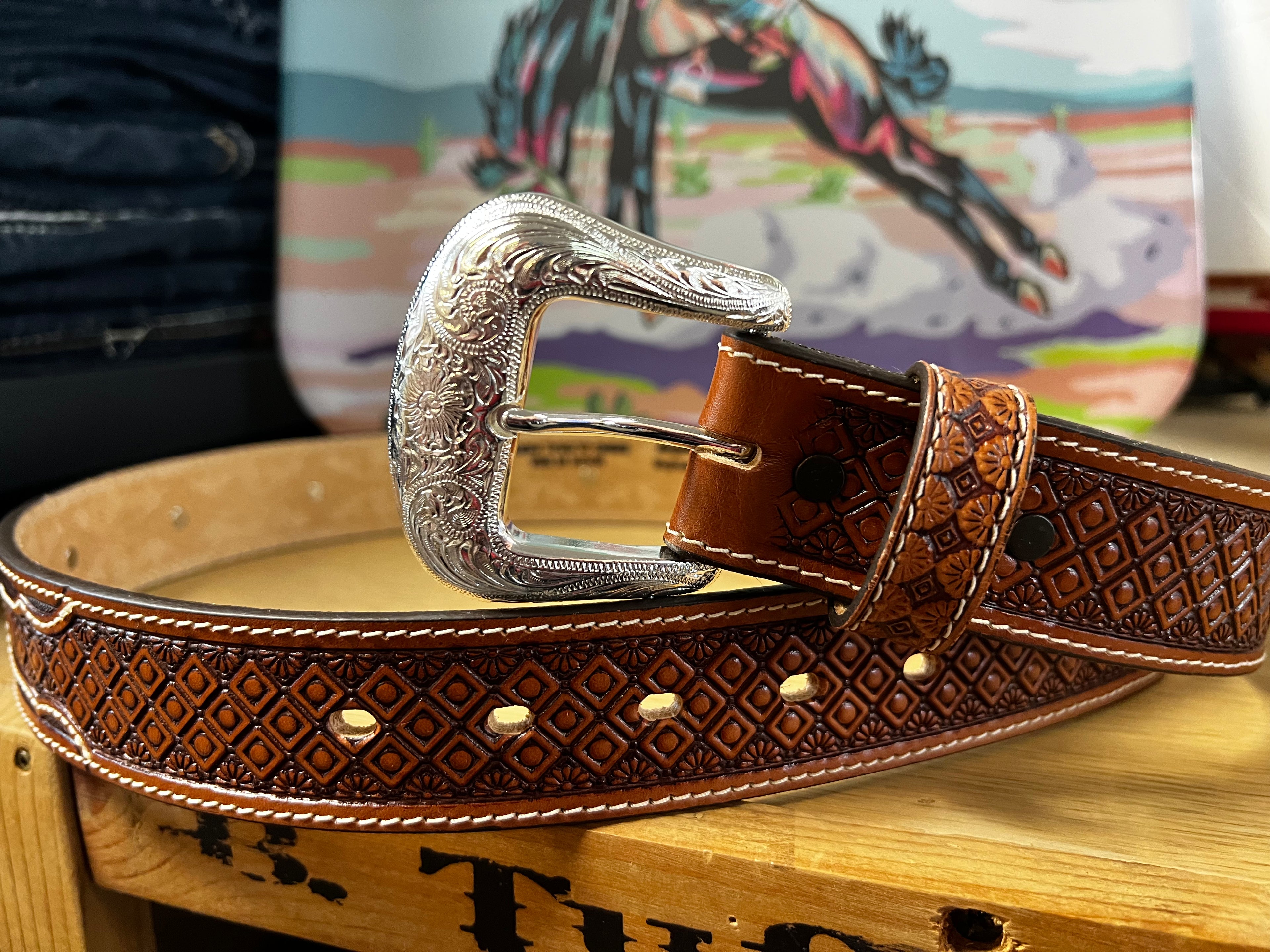 Tony Lama Silver Valley Belt (C42844)
